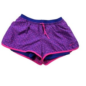 Nike Dri-FIT Tempo Running Shorts Women's Medium Pink Purple‎ Lined Athletic